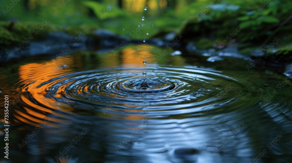 Aufkleber texture of ripples forming on the waters surface as it meanders around a bend.