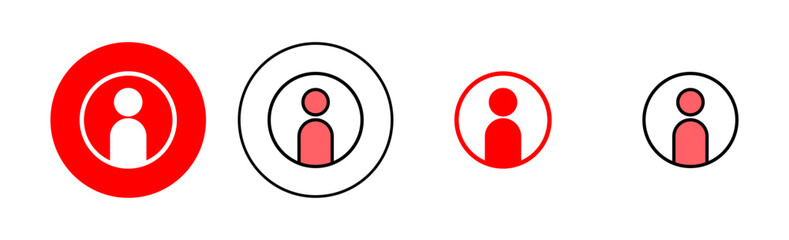 User Icon set illustration. person sign and symbol. people icon.