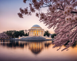 Thomas Jefferson Memorial - cherry blossoms