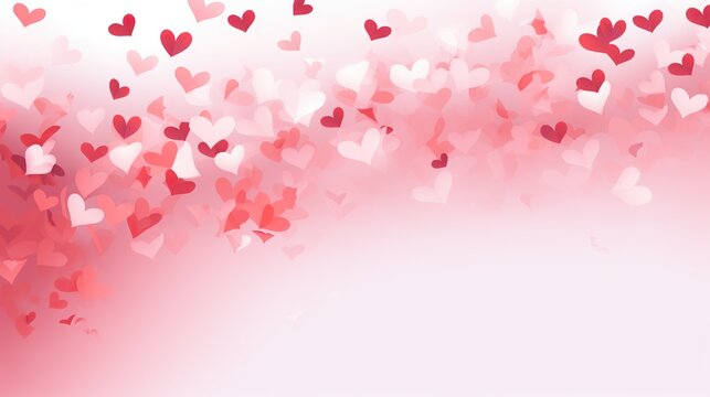 Abstract hearts background with free space 