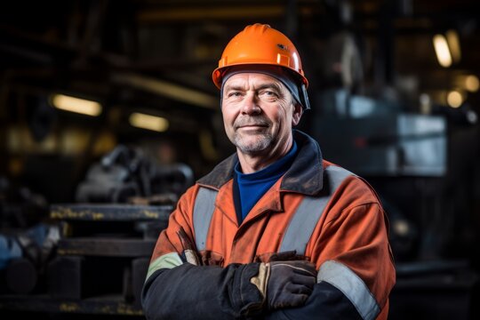Capturing the Essence of a Refractory Materials Repairer at Work: A Portrait Amidst Industrial Surroundings
