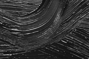 Smear of mascara as background, closeup view