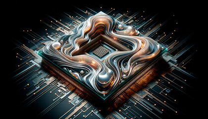The Organic Fusion: Next-Gen Microprocessor in Harmonious Artistic Design
