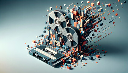 Geometric Tape Drive with Digital Disintegration