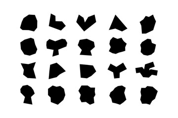 Editable collection of abstract vector shapes. DIY graphic kit to create your own aesthetic art and design. Use on printable product, presentation, infographics, content, publication, packaging, UI