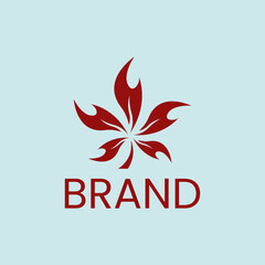 simple flame cannabis logo