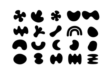 Editable collection of abstract vector shapes. DIY graphic kit to create your own aesthetic art and design. Use on printable product, presentation, infographics, content, publication, packaging, UI