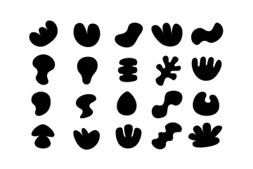 Editable collection of abstract vector shapes. DIY graphic kit to create your own aesthetic art and design. Use on printable product, presentation, infographics, content, publication, packaging, UI