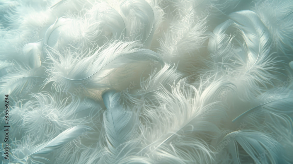 Poster Texture of densely packed feathery tufts of gr brushing against each other and creating a soothing rustling sound in the faintest of breezes.