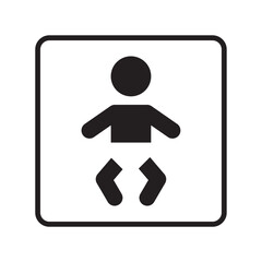 Baby Room icon. Baby zone. line vector icon on white background. High quality design element. Editable linear style stroke. Vector icon