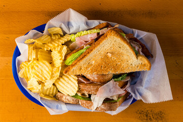 Italian meats and cheese sandwich