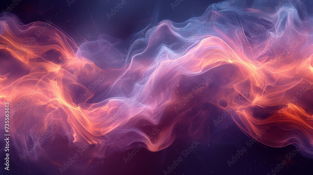 Poster abstract closeup of smoky tendrils twisting and turning resembling an otherworldly creature in motio