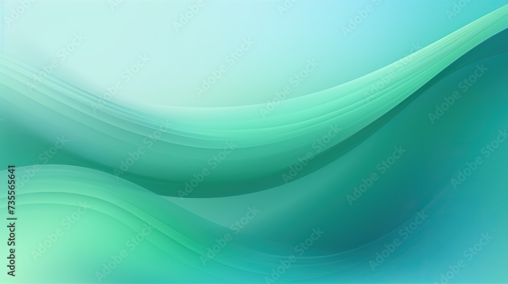 Poster abstract green effect background with waves and free space