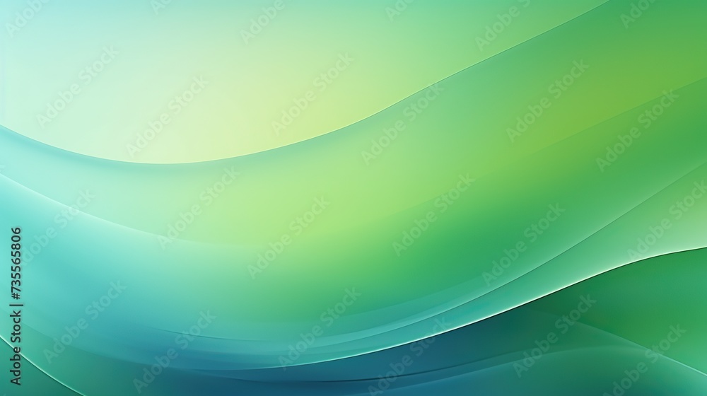 Poster abstract green effect background with waves and free space
