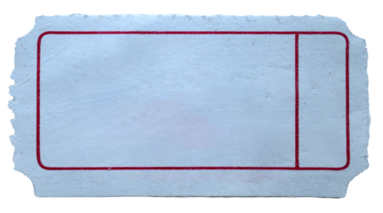 Raffle ticket mockup with transparent background