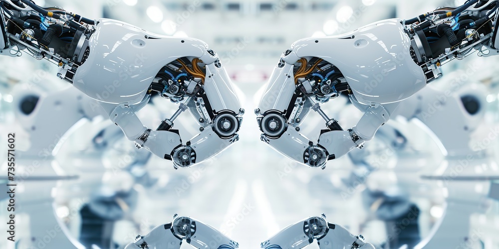 Aufkleber a mesmerizing technological dance: unfolding the series of robotics and automation.