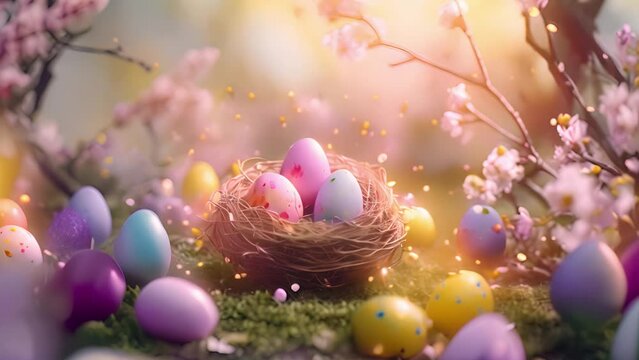Easter Eggs in the Nest 