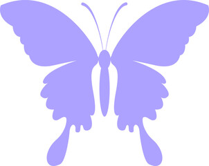colorful butterfly silhouette vector