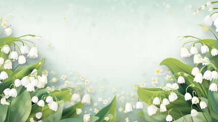 Spring flowers background with free space 