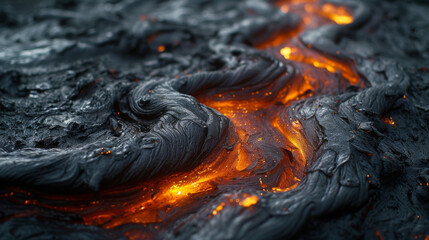 Texture of the wick now bent and blackened from the heat as the flame dances above it. - obrazy, fototapety, plakaty