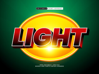 light 3d editable text effect style