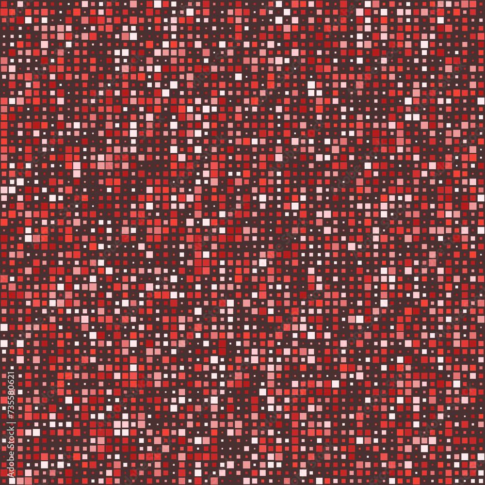 Poster pattern design. squares in multiple colors. warm tones with a touch of green. majestic vector illust