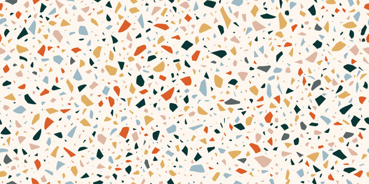 Colour terrazo marble stone floor texture or terrazzo ceramic tile pattern, vector background. Terazo mosaic pattern of colorful stones or marble abstract pieces pattern for flooring or ceramic tile