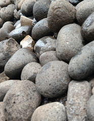 Cluster of river rocks: Nature's artwork