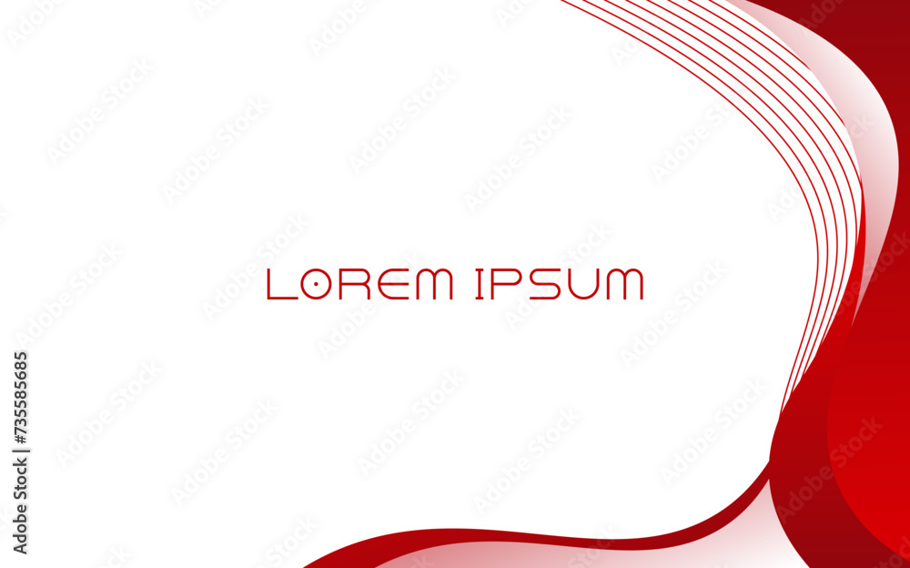 Aufkleber printminimal abstract background with wavy or liquid concept gradient red and white color