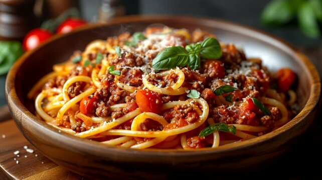 spaghetti with vegetables