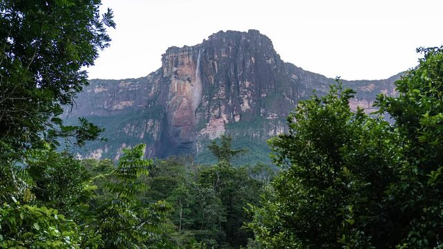 Time-lapse of Angel falls, Canaima National Park, Venezuela