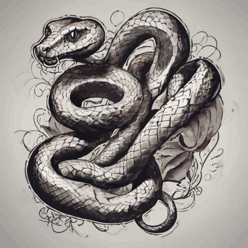 Snake Tatto Design EPS Format