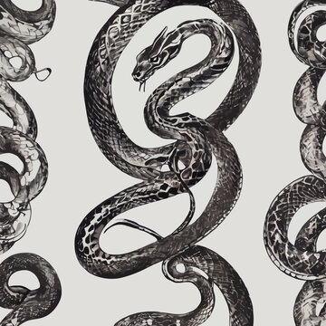 Snake Tatto Design EPS Format