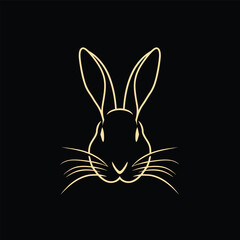 Vector line art rabbit