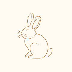 Vector cute cartoon rabbit