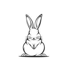 Vector cute cartoon rabbit