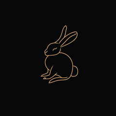 Vector cute cartoon rabbit