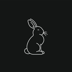 Vector cute cartoon rabbit