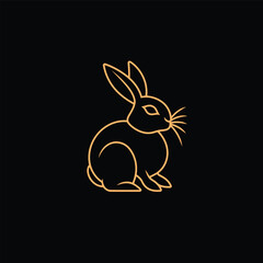 Vector cute cartoon rabbit