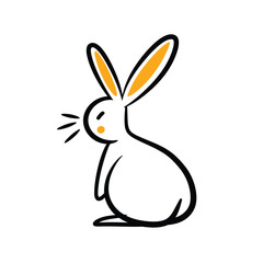 Vector cute cartoon rabbit
