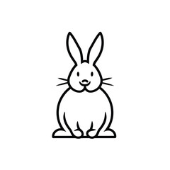 Vector cute cartoon rabbit