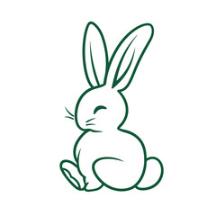 Vector cute cartoon rabbit