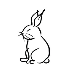 Vector cute cartoon rabbit