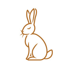 Vector silhouette rabbit symbol logo