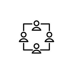 Teamwork icon, logo, shape, symbol, arts, design, icon. Company