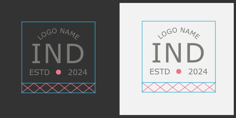 Minimalist Geometry: Dynamic Simple Square Line Logo Design.
