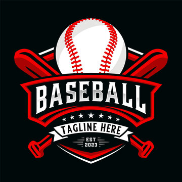Baseball badge logo. design badges, banners, emblems, labels, emblems, t-shirt screens and printing. Baseball logo template