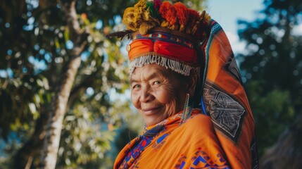 Capturing Cultural Identity: Traditional Attire in a Striking Portrait AI Generated