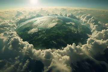 Planet earth in flat form. © Yuliia