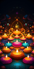 Obraz na płótnie Canvas Colorful diwali festival background image